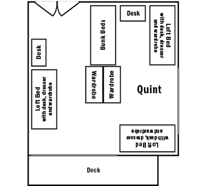 Floor plan for quint room
