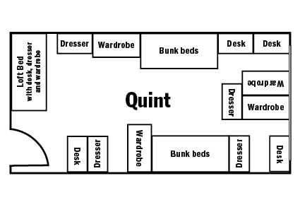 Floor plan for quint room 