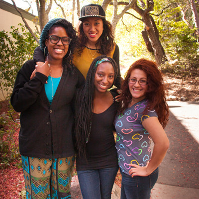 Four happy stevenson college women