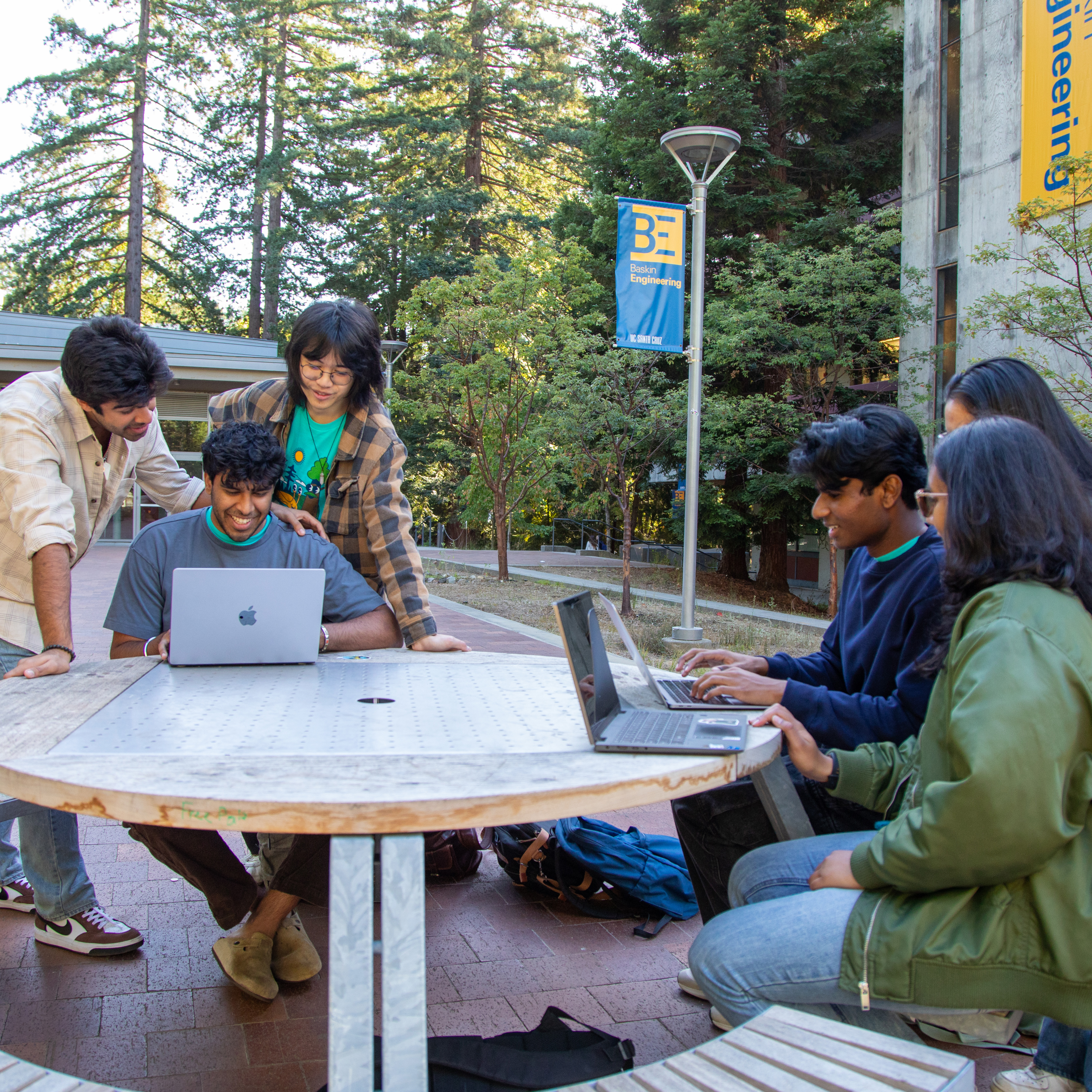 Students on computers