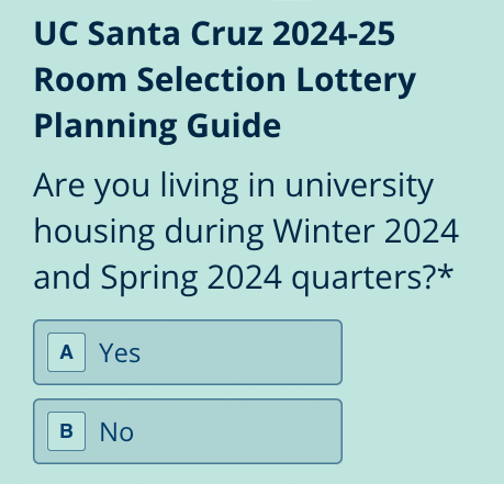 Take the UC Santa Cruz Room Selection Quiz
