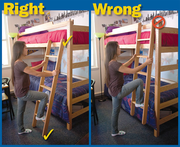 Dorm Bed Ladder 51 Off, How To Build Bunk Bed Ladder For Rv