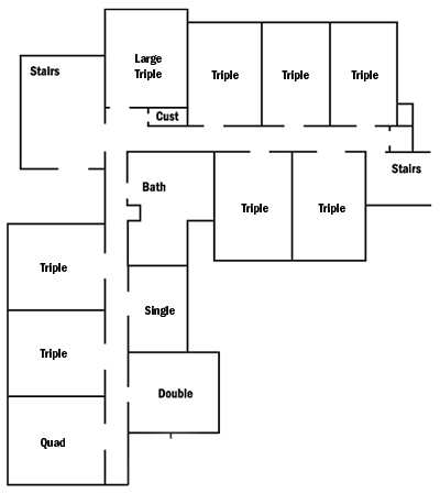 Residence hall floor plan