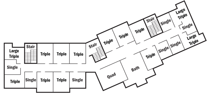 Residence hall floor plan