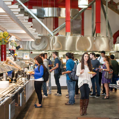 Students at the Rachel Carson/Oakes Dining Hall