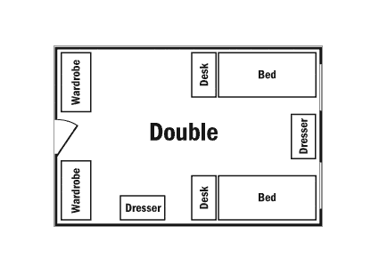 Floor plan for double room