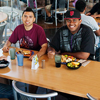 Students at Rachel Carson College/Oakes Dining Hall 