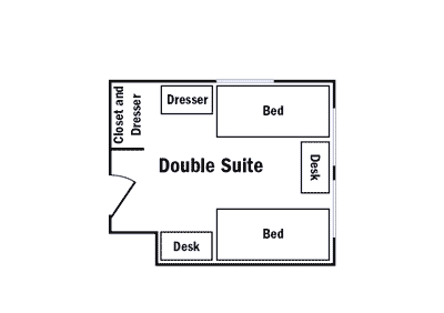 Floor plan for double suite