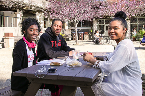 Students at Cowell College